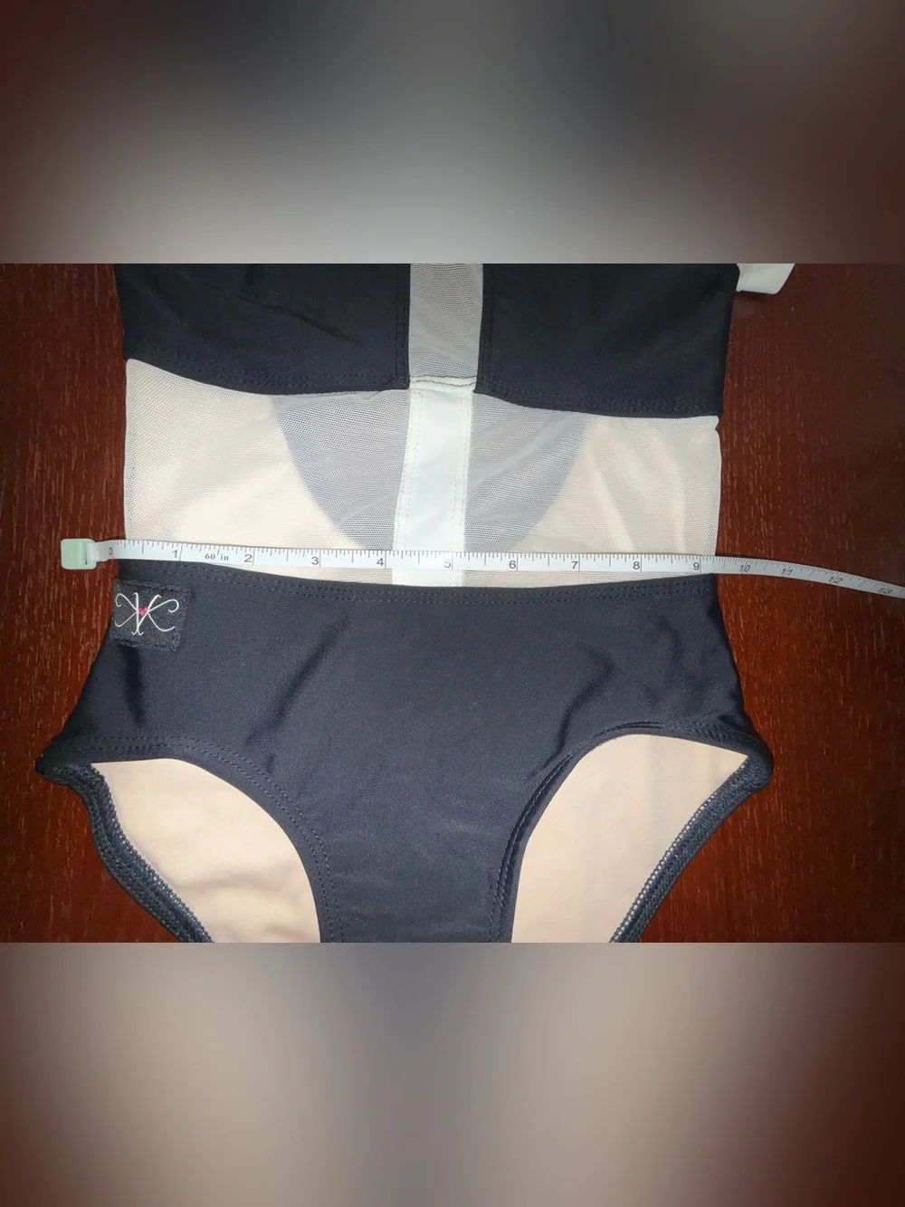 Kandi Kouture Black & White Dance Leotard Size Child Medium (5/6)